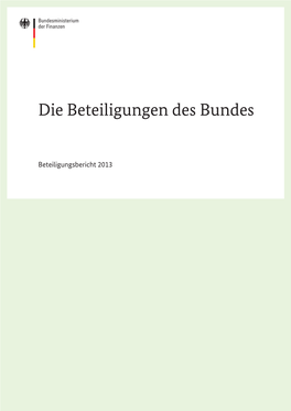 Beteiligungsbericht Des Bundes 2013