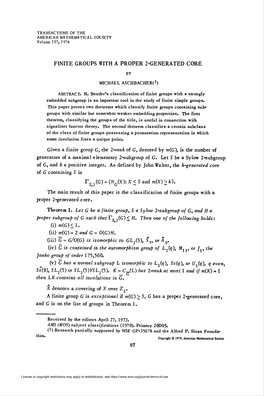 Finite Groups with a Proper 2-Generated Core