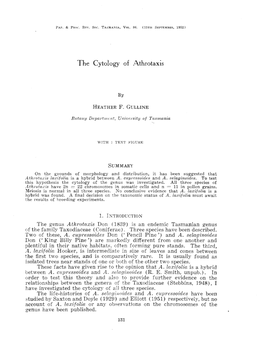 The Cytology of Athrotaxis