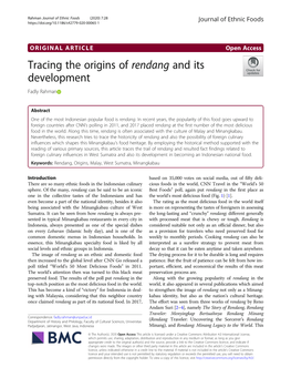 Tracing the Origins of Rendang and Its Development Fadly Rahman