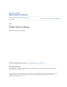 Public Parks in Maine Maine Development Commission