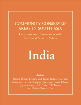 Community Conserved Areas in South Asia: India