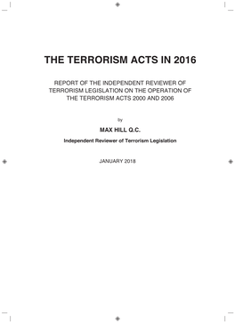 The Terrorism Acts in 2016