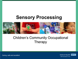 Sensory Processing