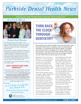 Parkside Dental Health News