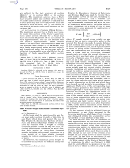 Page 105 TITLE 23—HIGHWAYS § 127 Are Subject to the Last Sentence of Section Dwight D