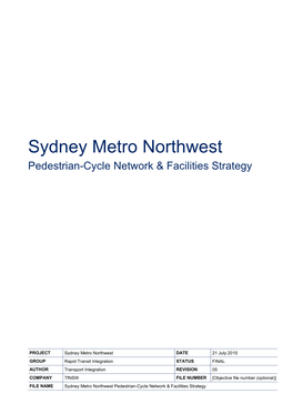 Sydney Metro Northwest Pedestrian-Cycle Network & Facilities Strategy