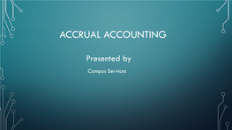 Accrual Accounting Training