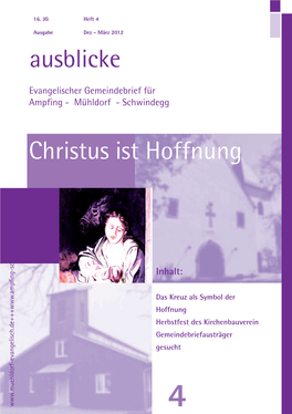 Ausblicke Christus Ist Hoffnung