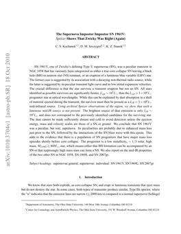 The Supernova Impostor Impostor SN 1961V: Spitzer Shows That Zwicky