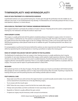 Tympanoplasty and Myringoplasty