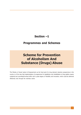 Scheme for Prevention of Alcoholism and Substance (Drugs) Abuse