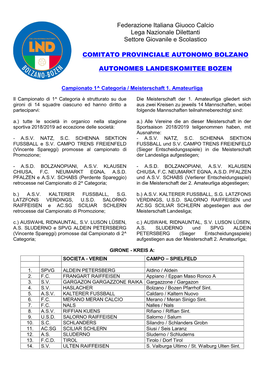 Federazione Italiana Giuoco Calcio Lega Nazionale Dilettanti Settore Giovanile E Scolastico