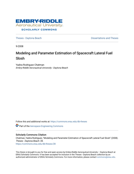 Modeling and Parameter Estimation of Spacecraft Lateral Fuel Slosh