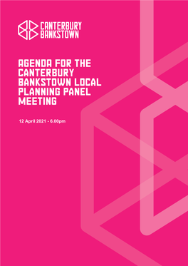 Agenda of Canterbury Bankstown Local Planning Panel Meeting