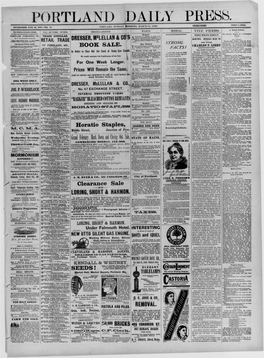 Portland Daily Press: March 13,1882