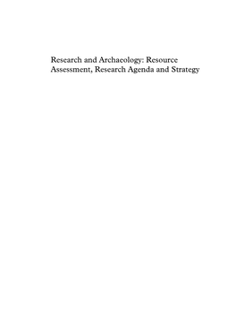 Resource Assessment, Research Agenda and Strategy Cover Illustration: Iron Age Or Roman Period Enclosures at Dean and Shelton in 1986