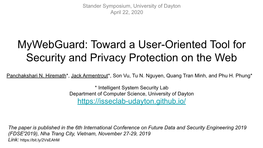 Mywebguard: Toward a User-Oriented Tool for Security and Privacy Protection on the Web