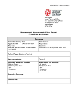 Development Management Officer Report Committee Application