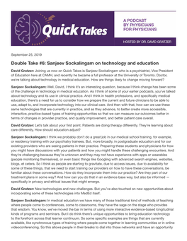 Sanjeev Sockalingam on Technology and Education