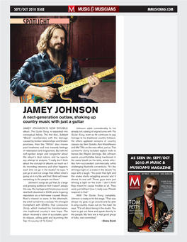 Jamey Johnson a Next-Generation Outlaw, Shaking up Country Music with Just a Guitar