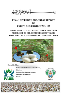 INTROGRESSION of COTTON LEAF CURL VIRUS RESISTANCE GENES from Gossypium Arboreum