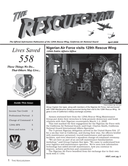 Rescuegram the RESCUEGRAM New Earned Income Credit Rules Is Published by the Public Affairs Office, 129Th Rescue Wing