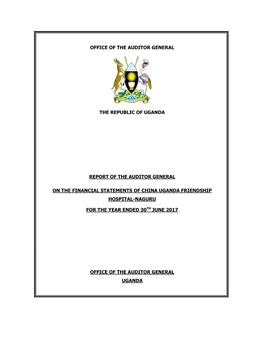 Office of the Auditor General the Republic of Uganda