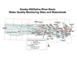 Smoky Hill/Saline River Basin Water Quality Monitoring Sites and Watersheds