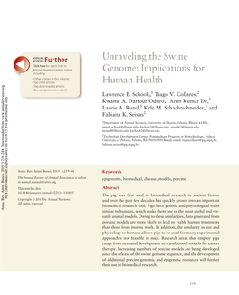 Unraveling the Swine Genome: Implications for Human Health