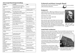 Colonial Architect Joseph Reed