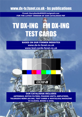 Tv Dx-Ing Fm Dx-Ing Test Cards � Based on Our Former Websites