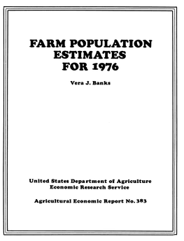 Farm Population Estimates for 1976