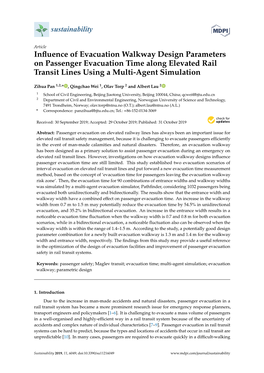 Influence of Evacuation Walkway Design Parameters on Passenger