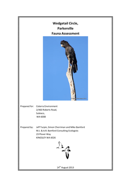 Wedgetail Circle, Parkerville Fauna Assessment