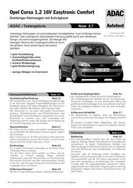 Opel Corsa 1.2 16V Easytronic Comfort Dreitüriger Kleinwagen Mit Schrägheck