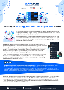 How Do You Whatsapp/Wechat/Line/Telegram Your Clients?