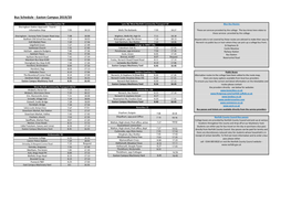 Revised Bus Schedule Easton