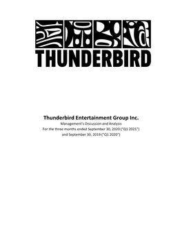 Thunderbird Entertainment Group Inc