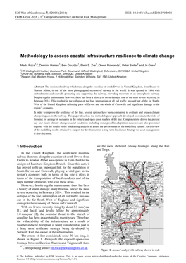 Methodology to Assess Coastal Infrastructure Resilience to Climate Change