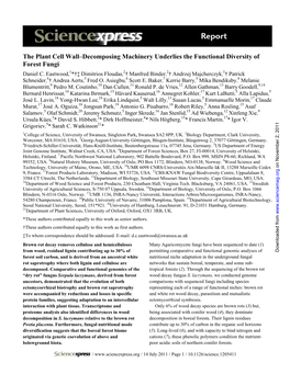 The Plant Cell Wall–Decomposing Machinery Underlies the Functional Diversity of Forest Fungi Daniel C