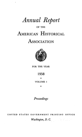 Annual Report I of THE