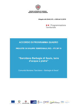 “Sarcidano Barbagia Di Seulo, Terre D'acqua E Pietra”