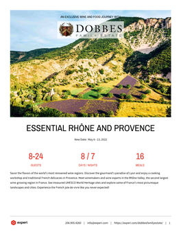 Travel to the Rhône Valley and Provence with Dobbes Family Estate