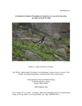 Population Census of Evermann's Rock Ptarmigan