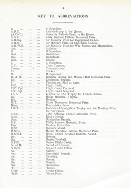 KEY to ABBREVIATIONS C.C