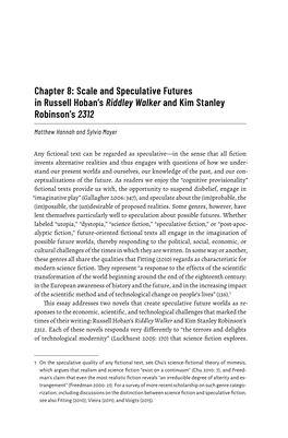 Scale and Speculative Futures in Russell Hoban's Riddley Walker and Kim Stanley Robinson's 2312