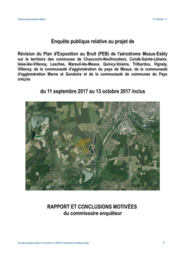Révision Du Plan D'exposition Au Bruit (PEB) De L'aérodrome Meaux-Esbly