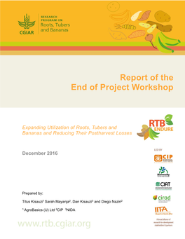 Report of the End of Project Workshop