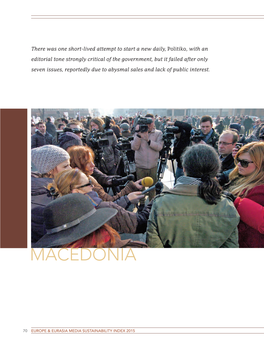 Media Sustainability Index. Macedonia 2015